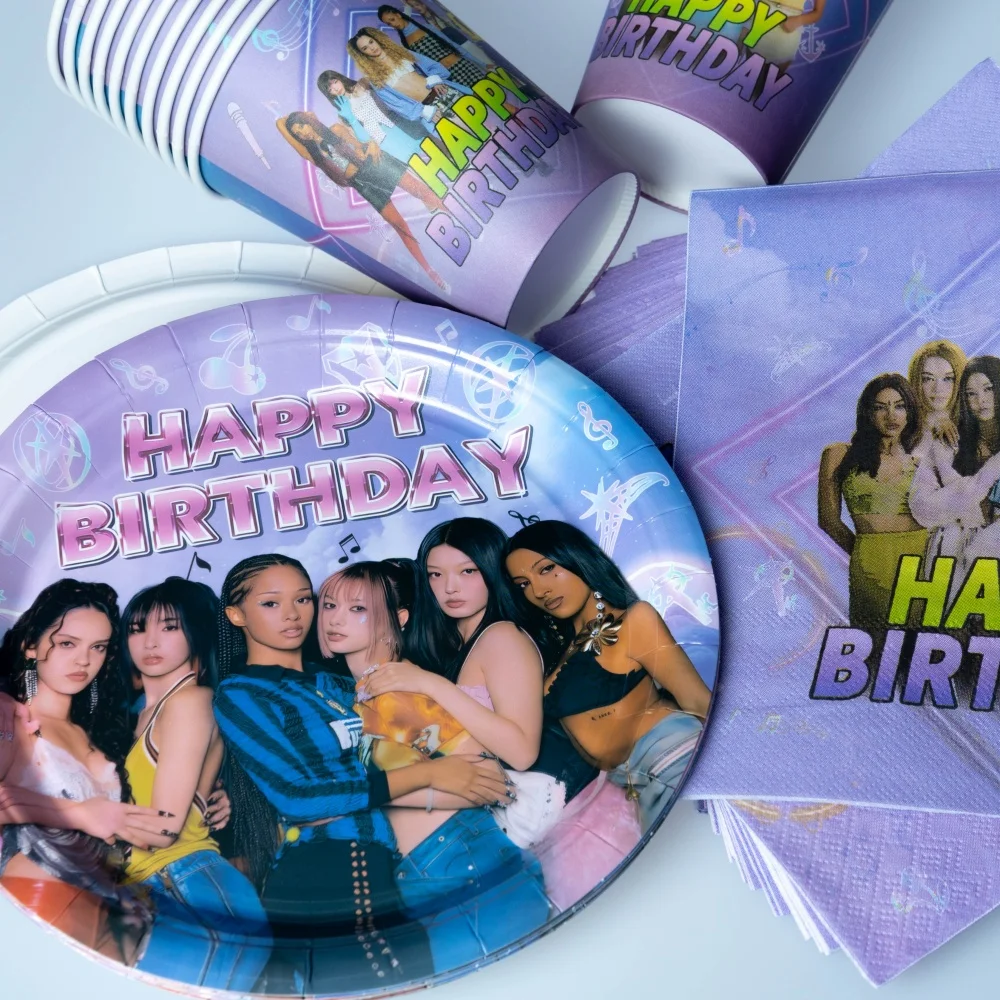 Neue Katseye Geburtstagsdekoration Superstar Party-Favors Aufkleber Poster Ballons Hintergrundbanner Kuchendekoration Baby-Shower-Geschenk – Detail 9