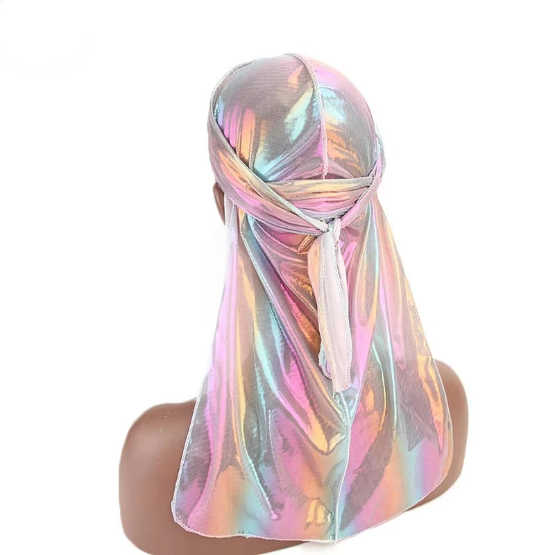 2023 New Unisex Silk Satin Durags Bandanas Turban Hat Longtail Pirate Long Ribbon Durag Biker Headwear Headband Hair Accessories image 6