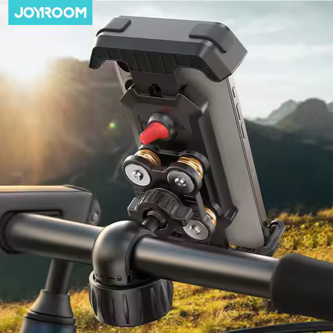 Joyroom Shockproof Bike Phone Holder Quick Install Motorcycle Bicycle Phone Mount with Vibration Dampener For 4.7-7" Phones