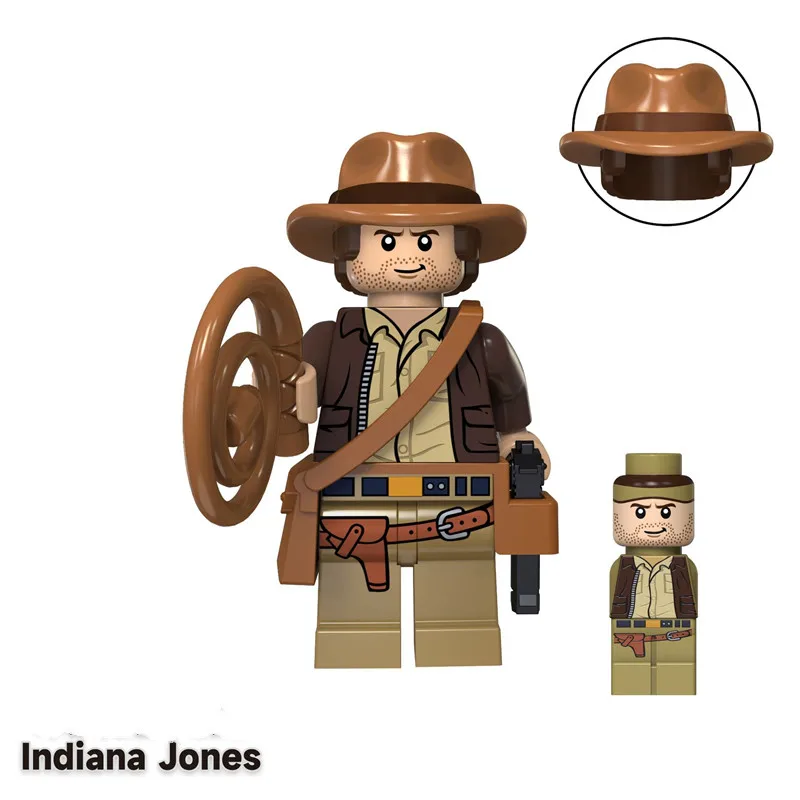 6cm  indiana jones Figures Doll hard PVC henry Belloq Sallah kid collection toy