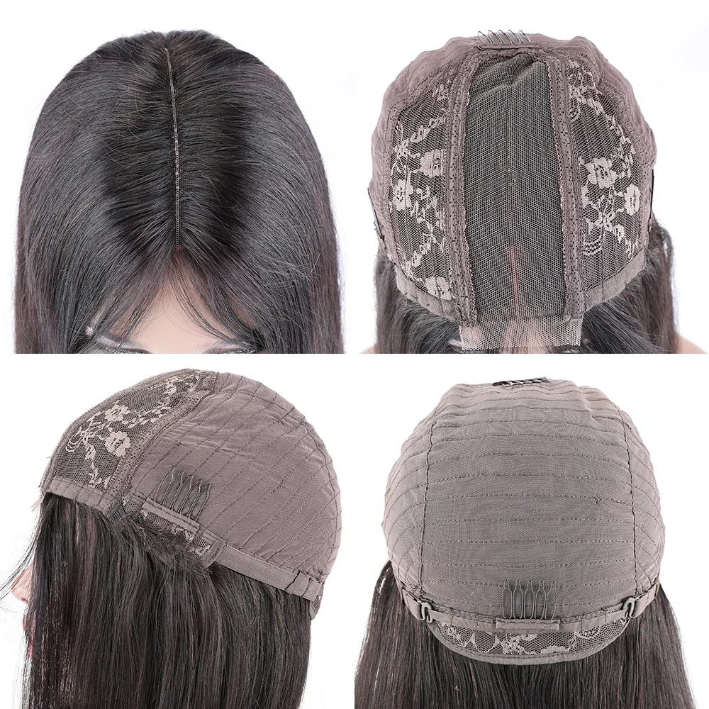 Toocci شعر طبيعي مفرود الباروكات عذراء الماليزية مستقيم قصير بوب الباروكات 2x6 الدانتيل إغلاق شعر مستعار الدانتيل شعر مستعار أمامي للنساء #5