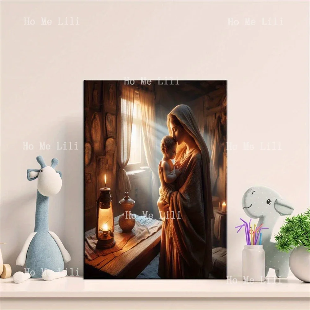 Mary Jesus Mother Baby Jesus Christianity Holy Canvas Artwork For Bedroom Living Room Home Office Cafe Decor