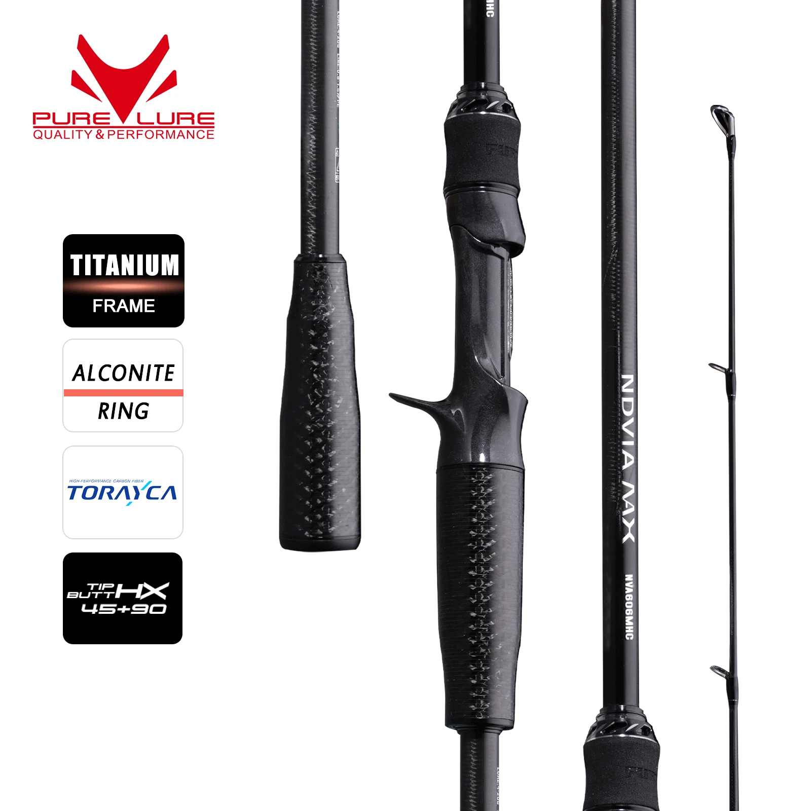 PURELURE NDVIA MAX voyage tige polyvalente pointe solide 6FT 7.2FT 1.5-20g leurre souple Jerkbait F/MF Action perche brochet zandre basse calmar