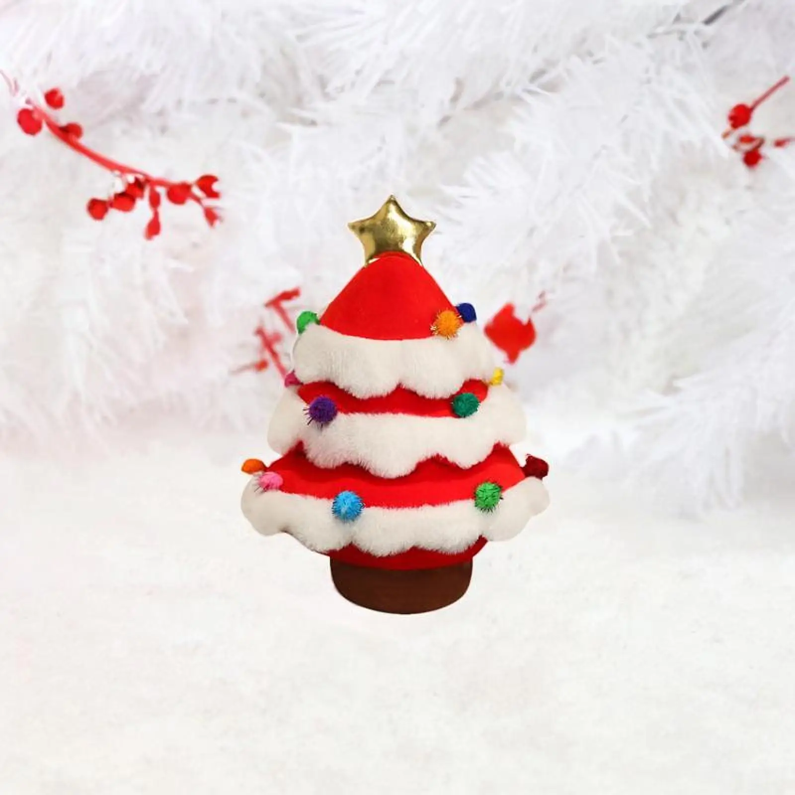 Árvore de natal brinquedo de pelúcia macio decoração da árvore de natal adorável boneca de árvore de natal de pelúcia para dormitório família presente ideal sala de estar quarto