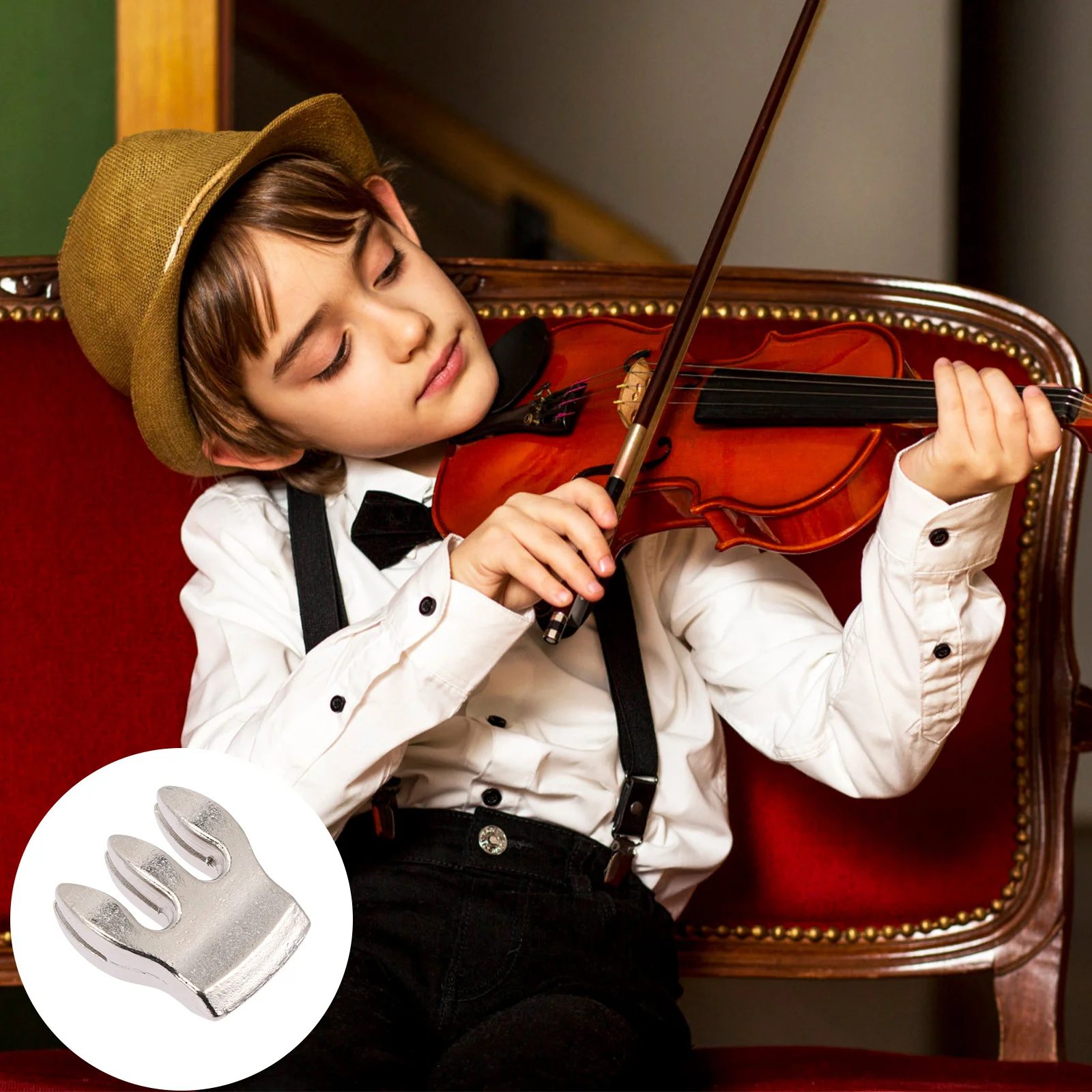 

Violin Mute Metal Fiddle Practice Device Silent Playing Portable Durable Sordino Accessories Violin Fitting Musical