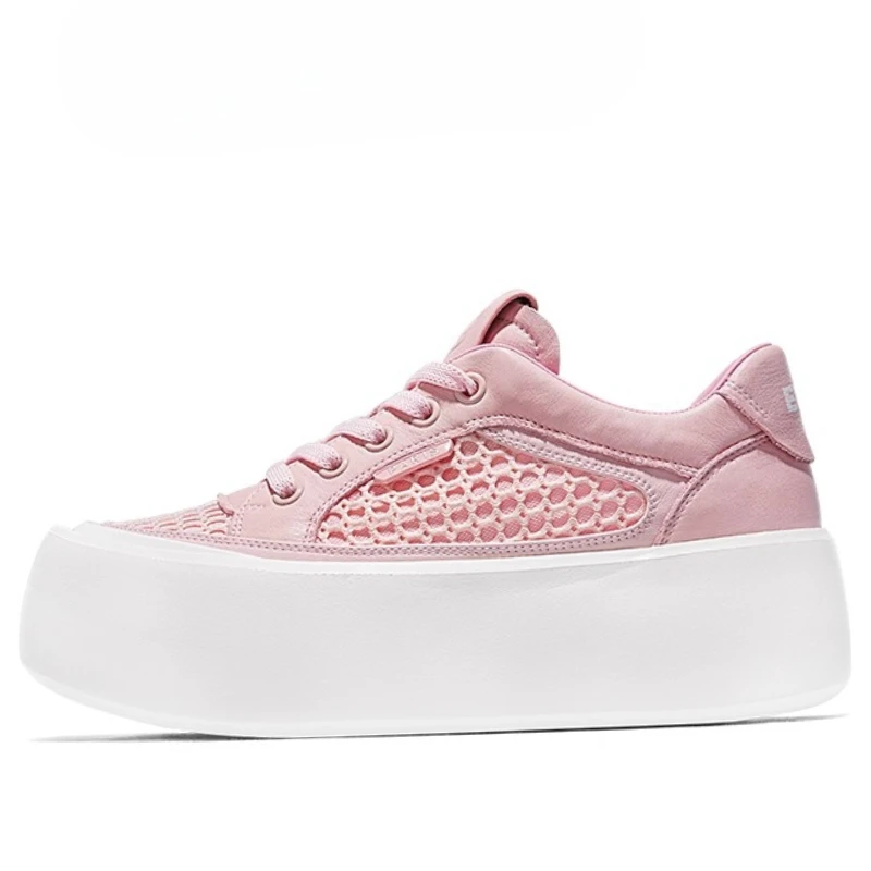 

Летние сетчатые белые повседневные кроссовки Cool Feeling, увеличивающие рост, женская тканая конструкция, удобная дышащая спортивная обувь