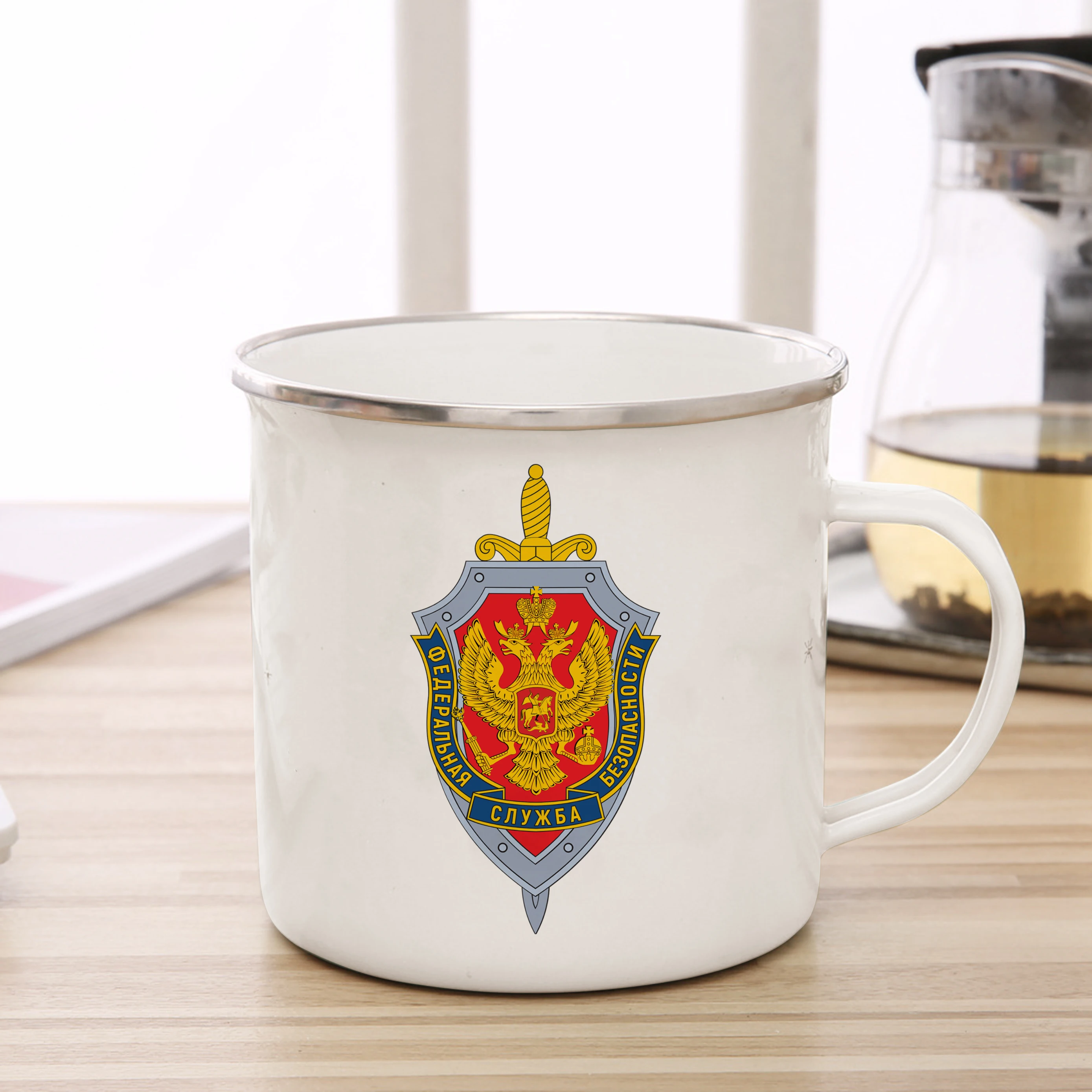 FSB روسيا خدمة الأمن الفيدرالي المينا كوب KGB لجنة الأمن الدولة 11oz القهوة القدح مروحة كوب تذكارية