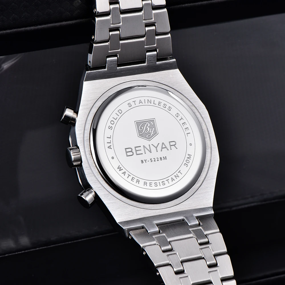 Men's Square Quartz Watch with Tiffany Blue Dial