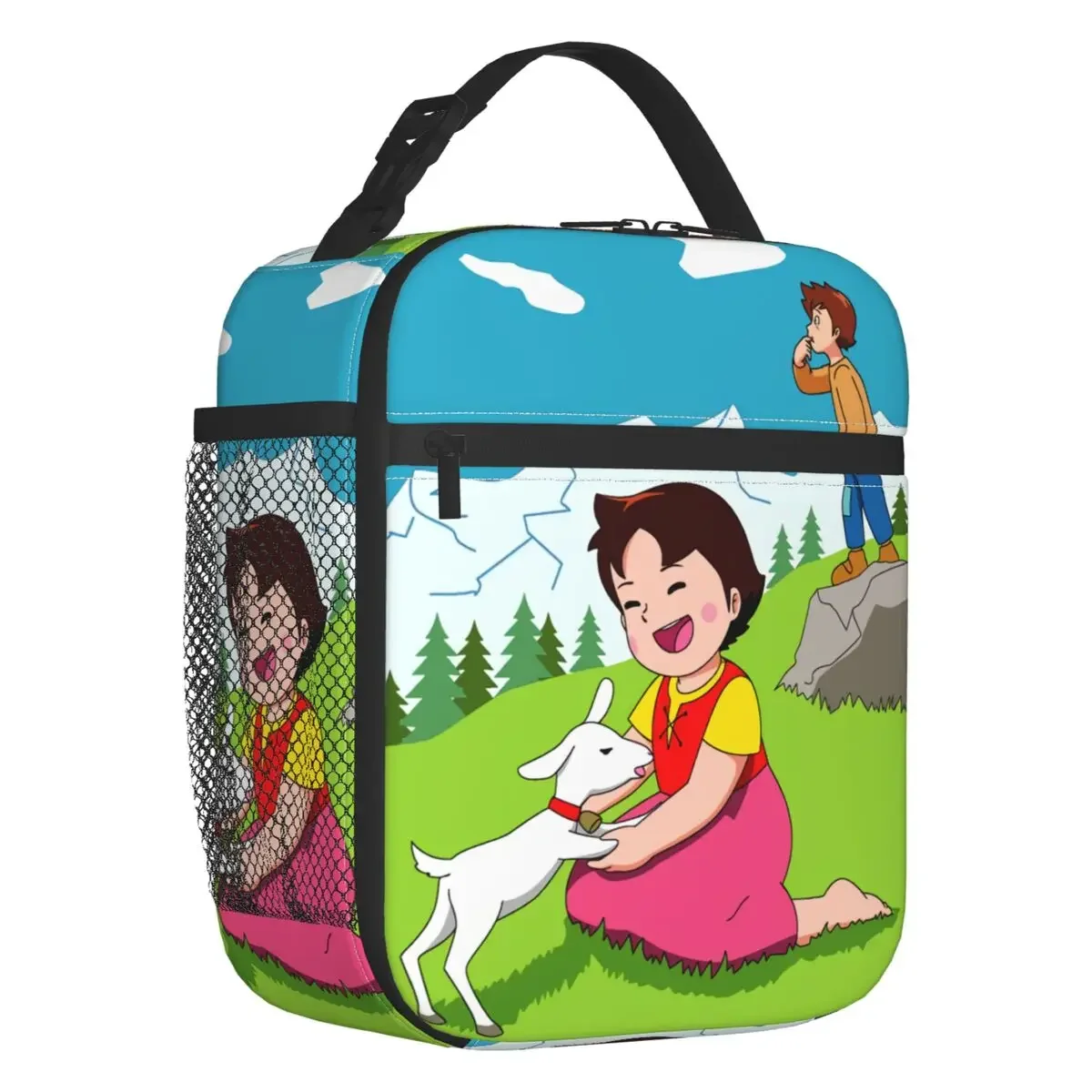 Heidi The Girl From The Alps Insulated Lunch Bag for Women Animc Comic Cartoon Thermal Cooler Lunch Box Office Picnic Travel