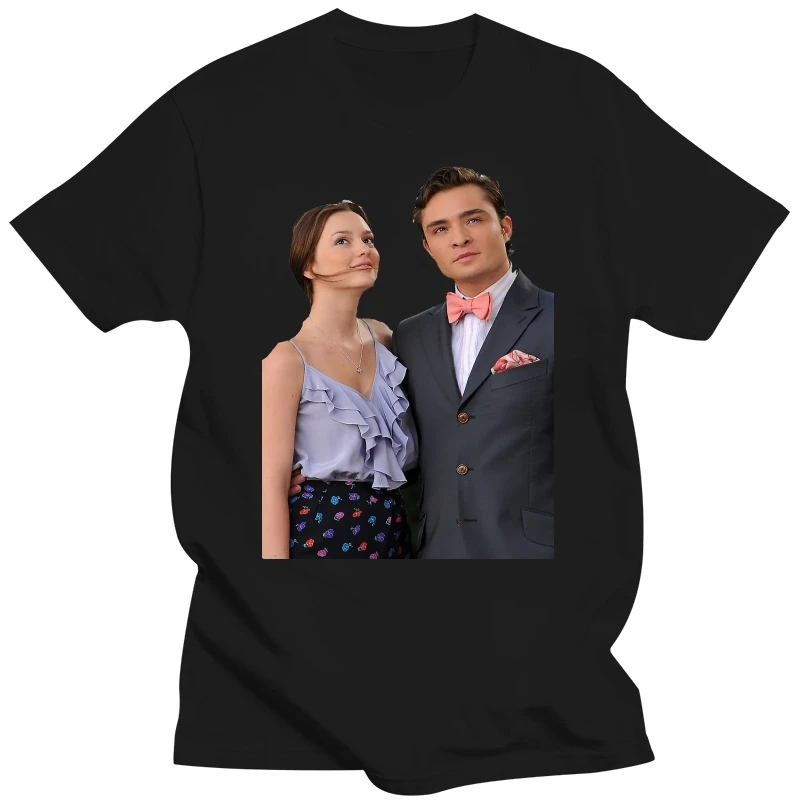 New Women White TV Shows Gossip Girl T-Shirt Short Sleeve Gossip Girl Chuck Bass Top Tees tshirt For Ladies