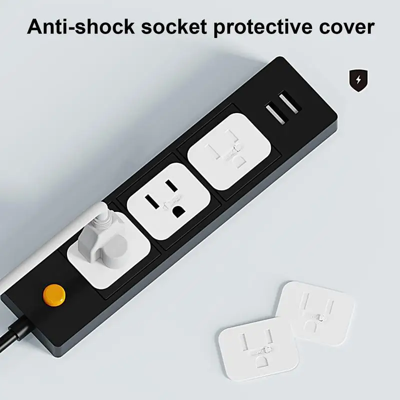 10pcs Safety Electric Socket Outlet Plug Protection For Child US Standard Anti Accidental Touch Self-Adhesive Electric PlugCover