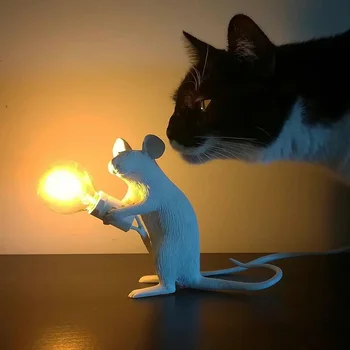โมเดิร์น USB เมาส์โคมไฟ LED โคมไฟกลางคืน Home Room เดสก์ท็อปข้างเตียง Night Light Home Room Decor โคมไฟตั้งโต๊ะโคมไฟตั้งโต๊ะจี้