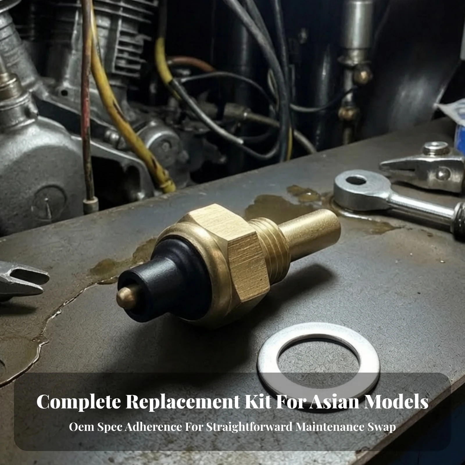 Motorcycle Oil Temperature Sensor OEM Oil Temperature Sensor Accurate Threaded for Workshop Repair