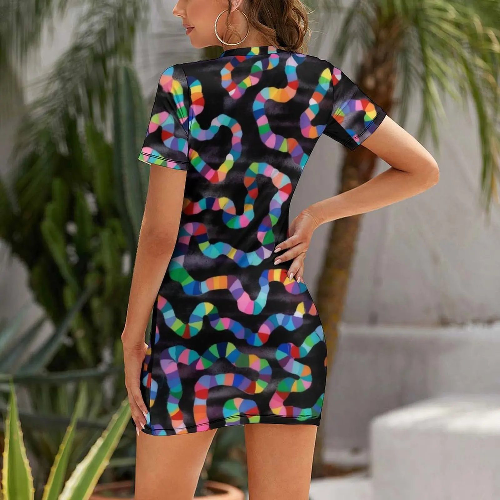 Candyland experiment Short Sleeved Dress Dress women summer dresses womens 2024 dress party evening elegant luxury celebrity