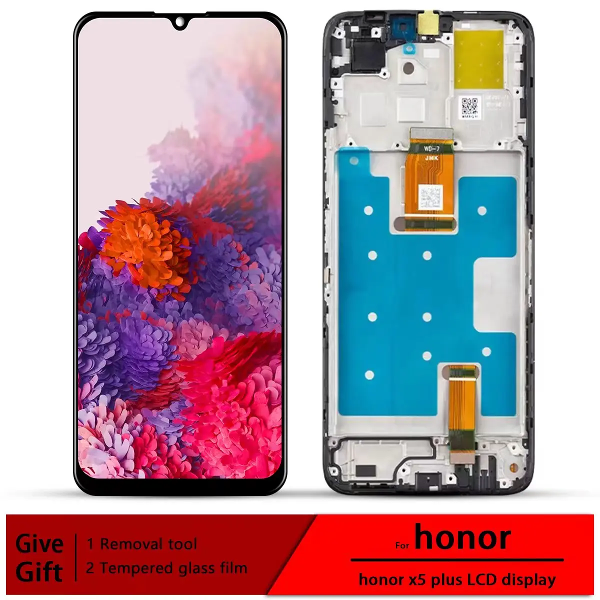 100% Tested Display For Honor X5 Plus LCD Display Touch Screen For HONOR X5 Plus WOD-LX1, WOD-LX2, WOD-LX3 Display With Frame