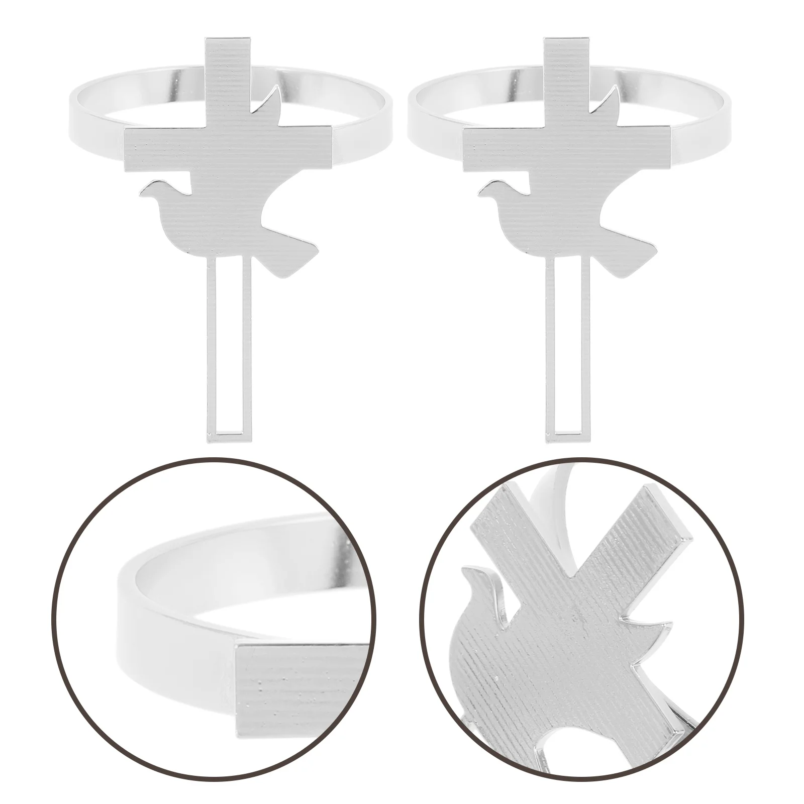 

6pcs Cross Rings Alloy Metal Napkin Holder For Wedding Party Hotel Table Decor Dining Napkin Buckles Holiday Decoration