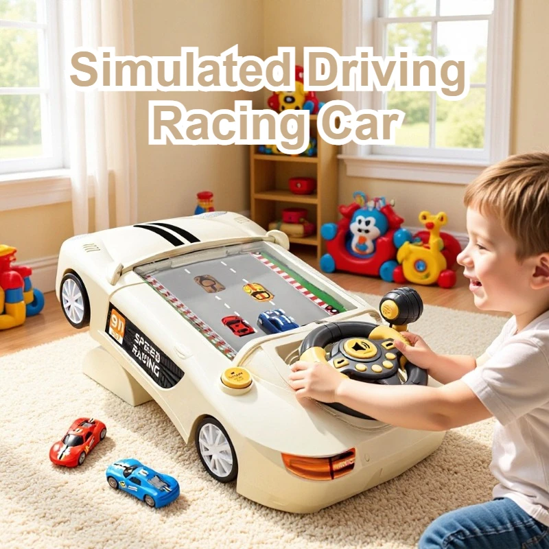 Simulated Driving Racing Car Board Game with Sound Interactive Simulation Racing Toy Car Racing Adventure Toy for Kids Gifts