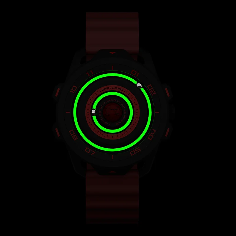 Daniel Gorman Planet Series Men's Luxury Sport Watch - Waterproof Luminous Magnetic Analog Iron Ball Quartz Wristwatch