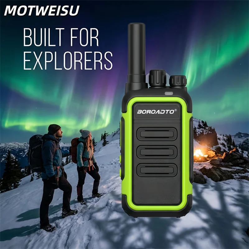 Upgrade High Power UHF Walkie Talkie 2PCS Long Range Two Way Radio Type-C USB Charging VOX 16CH DMR for Camping Hunting Hotel