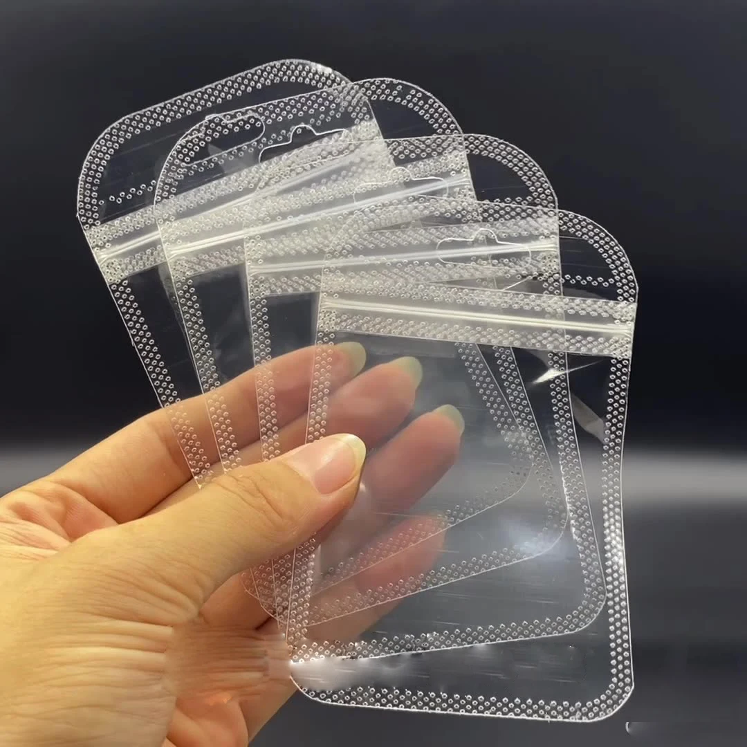 20/50cs Resealable Self Sealing Zipper Clear Plastic Poly Pouch for Jewelry Retail Storage Cookie Candy Small Businesses Package