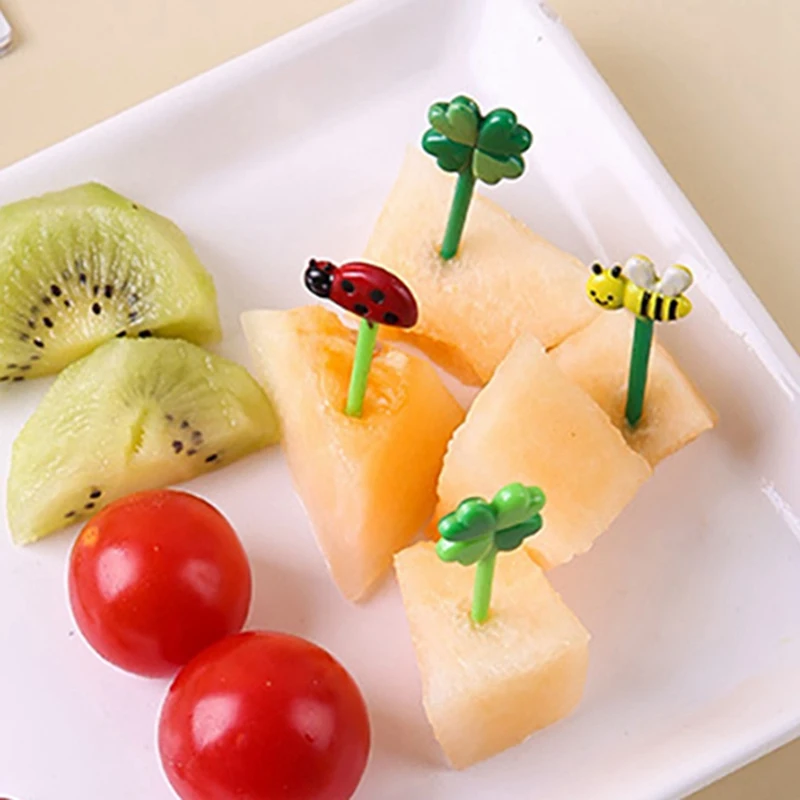 Children's Fruit Pick Needle Sticks, Toothpick Decorations, Mini Fruit Cake Dessert Food Lunch Box Bento Accessories