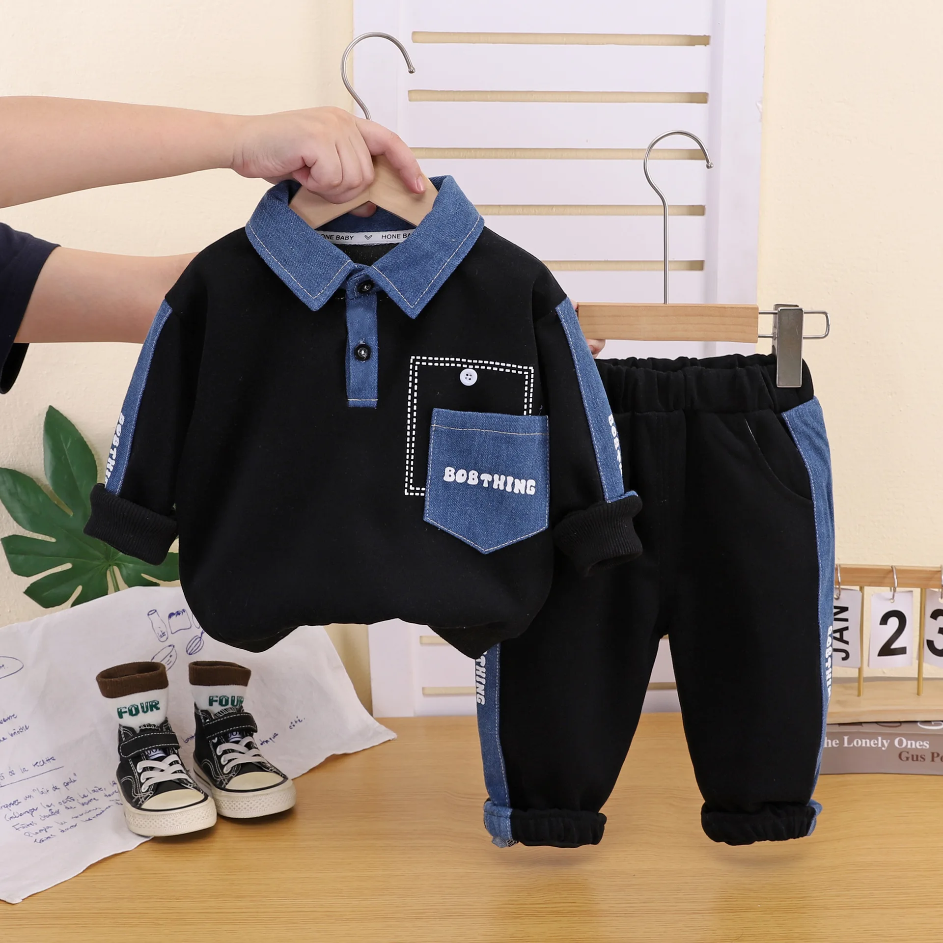 Boys Clothes Sets Spring Autumn Children Polo Sweatshirts Tops Pants 2pcs Casual Suit For Baby Tracksuits Kids Outfits Toddler 2