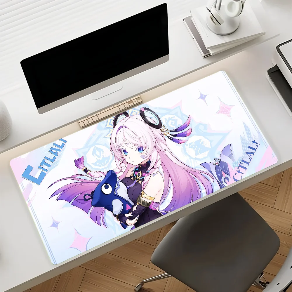 Game Genshin Impact Citlali Mouse Pad Anti Slip Rubber Edge Locked Thickened Laptop Gaming Desk Mat