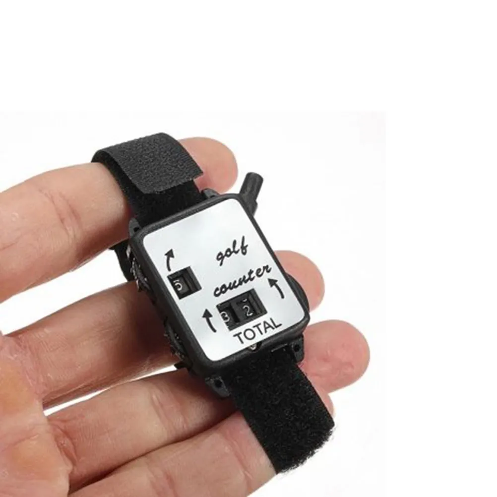 

Golf Training Score Keeper Wristband Black Plastic Adjustable Hook Loop Strap 24Cm 35x25x08cm Counter Size Wear Like Watch Press