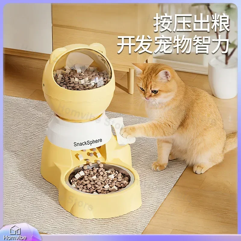 for Cat Dog Automatic Feeder Large Capacity Press Type Quantitative Puzzle Bowl Wholesale