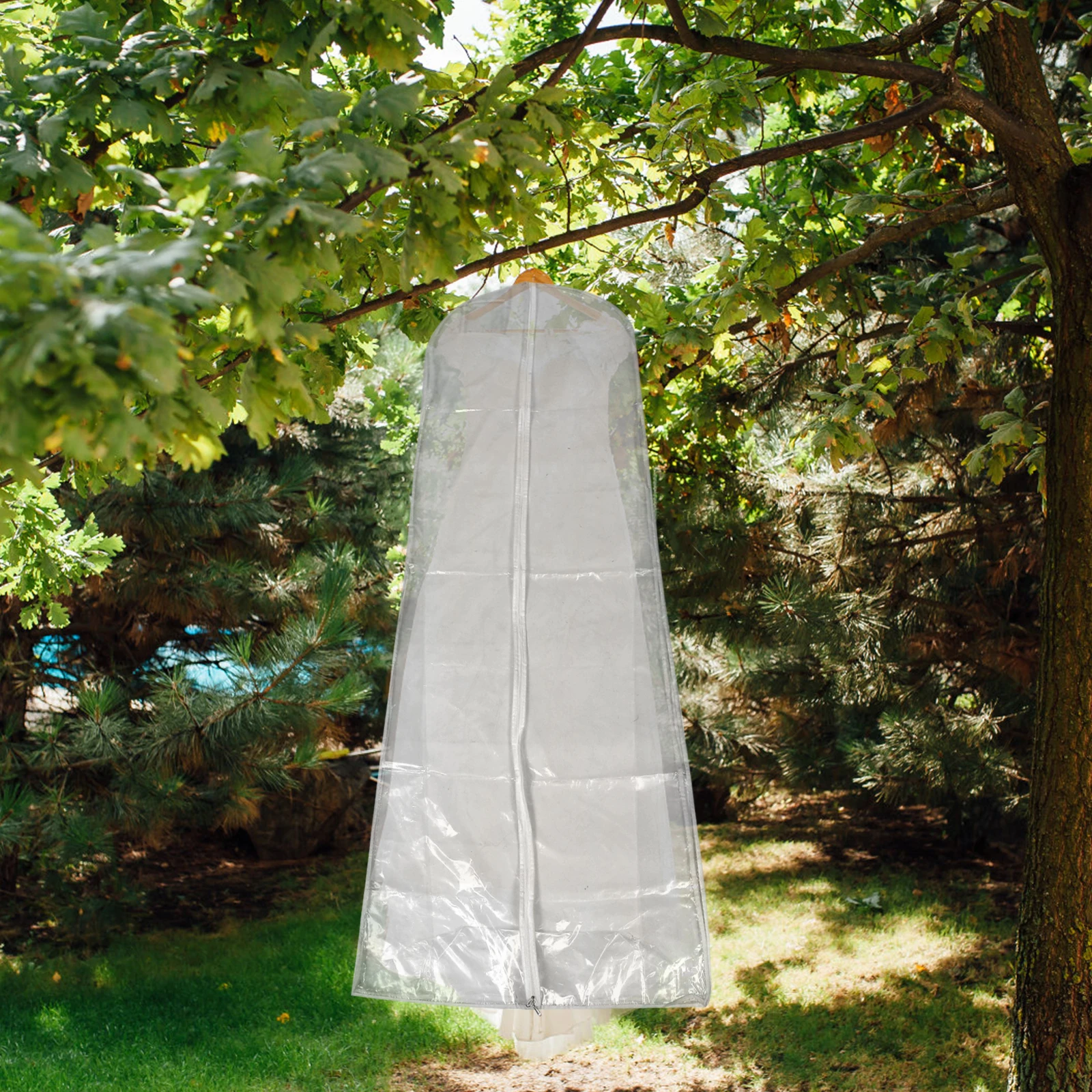 

Dustproof Garment Bag for Wedding Dress Long Clothes Cover Tear Resistant PEVA Material Waterproof Storage Bags