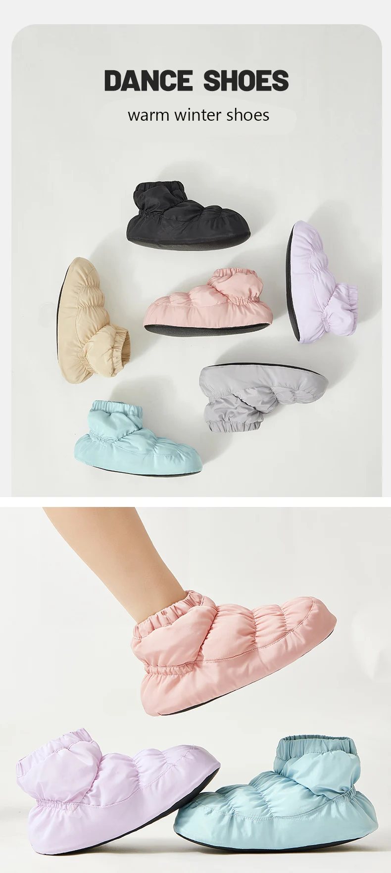 Tanzschuhe, Warme Tanzstiefel, Ballettschuhe für Erwachsene und Kinder, für Körperliches Training und Schutz – Detail 2