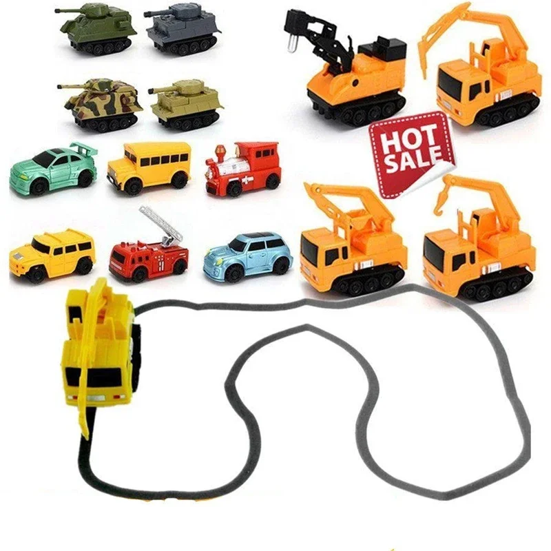 Robot Following Line Induction Educational Inductive Toys Car Truck Machine Follower DIY Diecast Vehicle Magic Pen Penguin Pig
