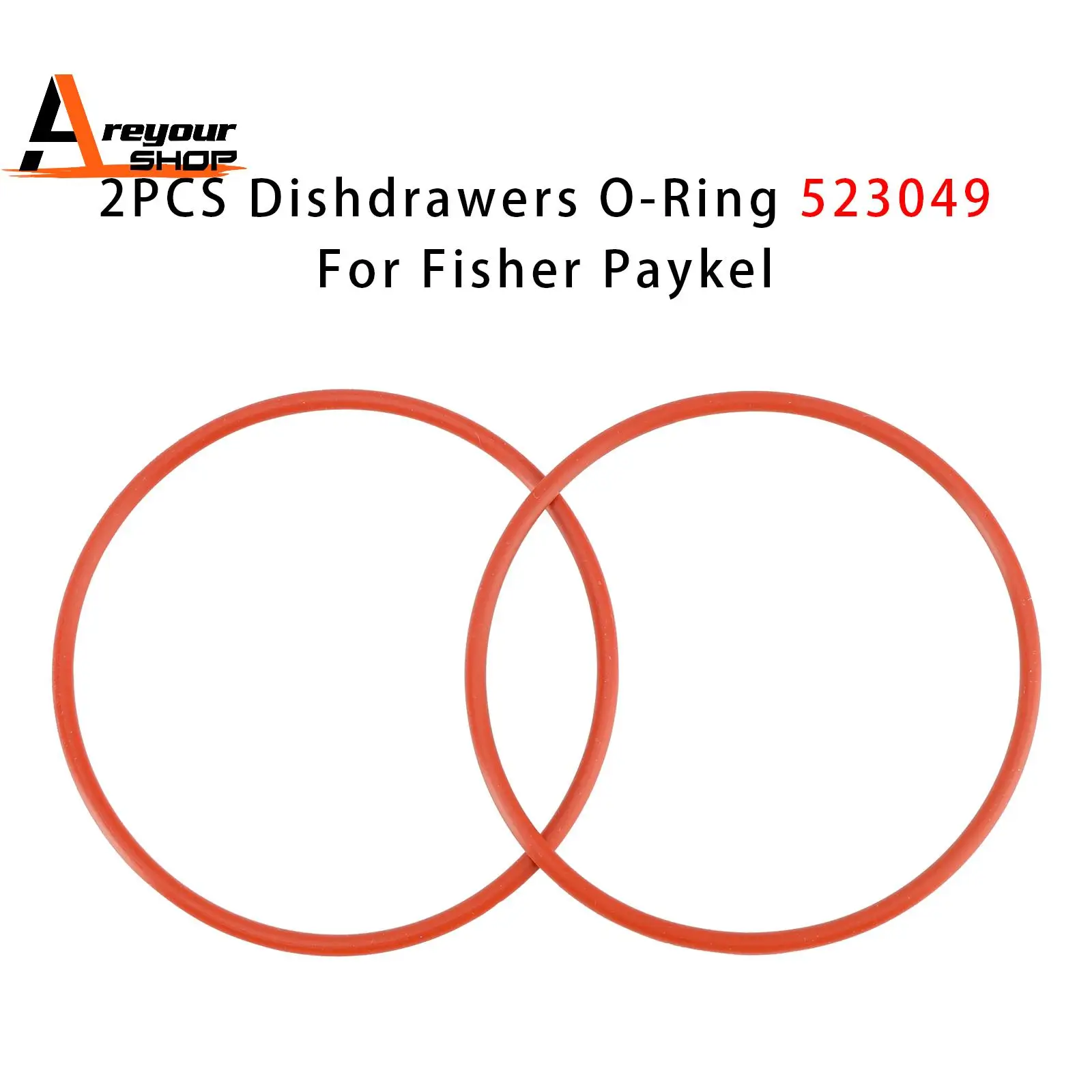 Areyourshop 2 Stück Geschirrspüler O-Ring Dichtung 523049 für Fisher & Paykel Geschirrspüler - Ersatz-Wasserdichtung