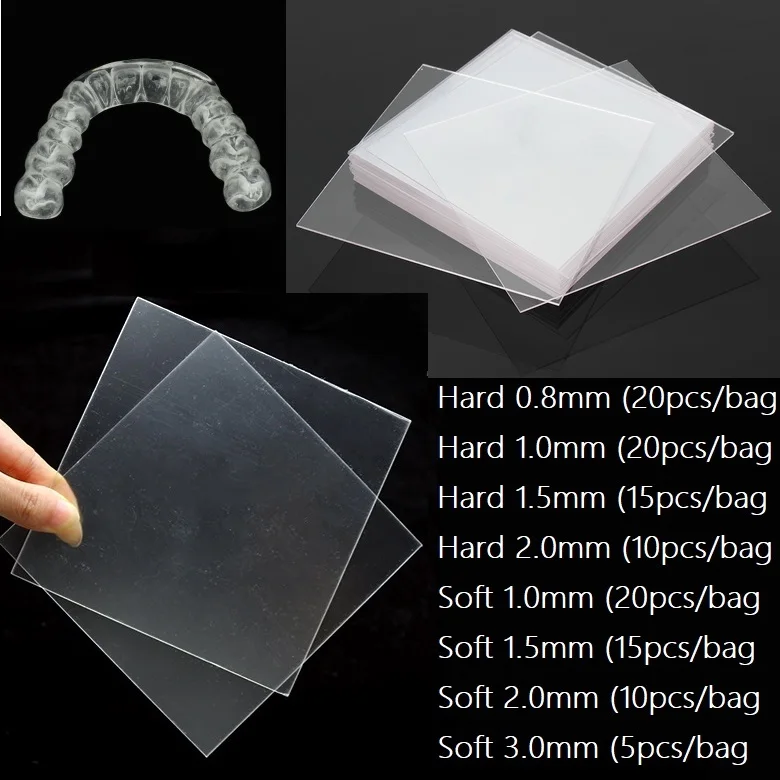 Dental Splint Hard soft Orthodontic Invisible Braces Retainer Vacuum Thermoforming Sheet 0.8-3.0mm Mouthguard Mouth Tray