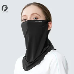 Ice Silk Sunscreen Mask Women Summer Anti-Uv Quick-Drying Face Cover Scarf Breathable Lady Neck Protection Hanging Ear Headband