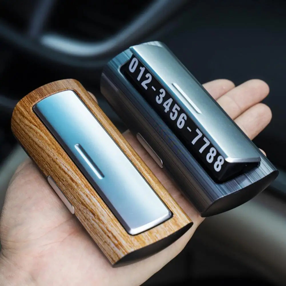

Multiple Number Parking Gadgets Car Phone Number Plate Temporary Card Led Park Hidden Plates Car Stop Parking T5H0