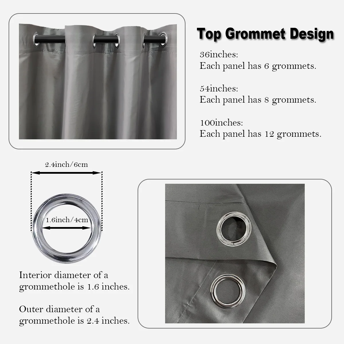 2PCS Outdoor Curtain, Suitable For Courtyard Waterproof, Weatherproof, UV-Proof Exterior Curtain, Suitable For Gazebo