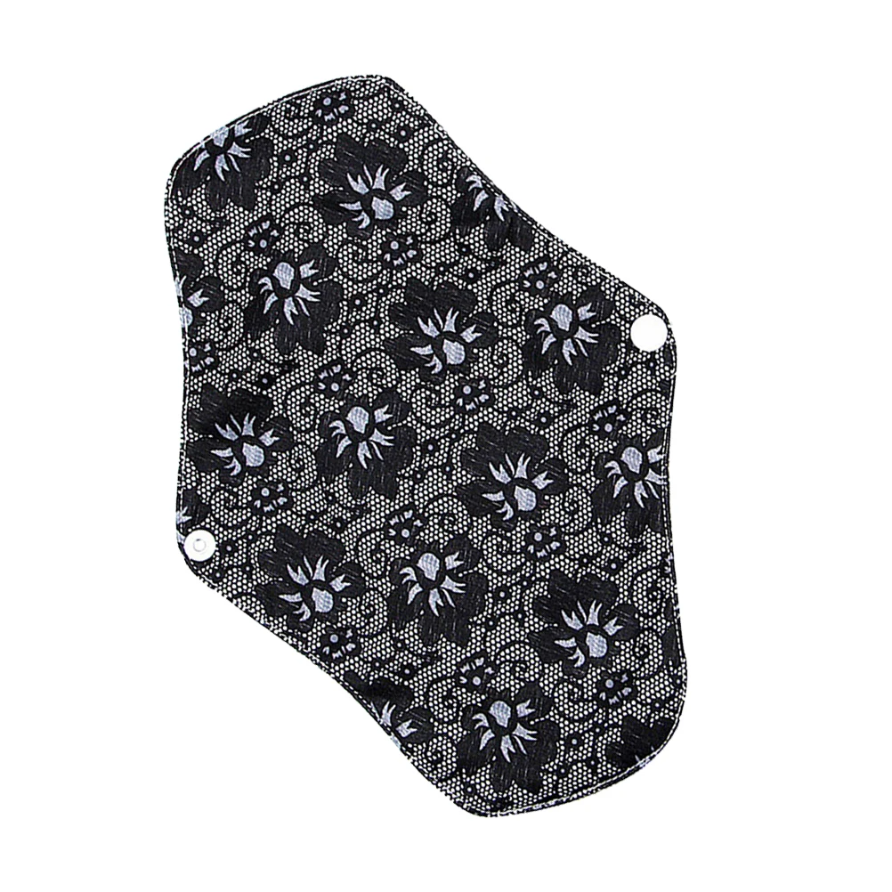 1Pcs Washable Bamboo Charcoal Sanitary Napkin Breathable Bamboo Fiber Cloth for Menstrual Period Night Use Reusable Eco Friendly