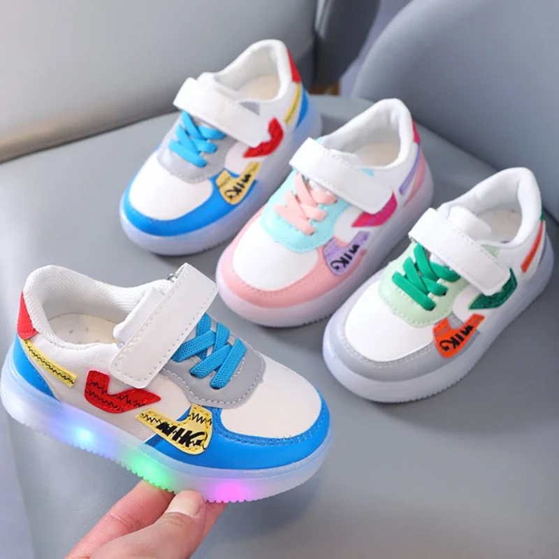 1-6 Years LED Baby Luminous Shoes Boys Glowing Children Sport Sneakers for Kids Girls Anti-slip Toddler Shoes Led Flash Lights