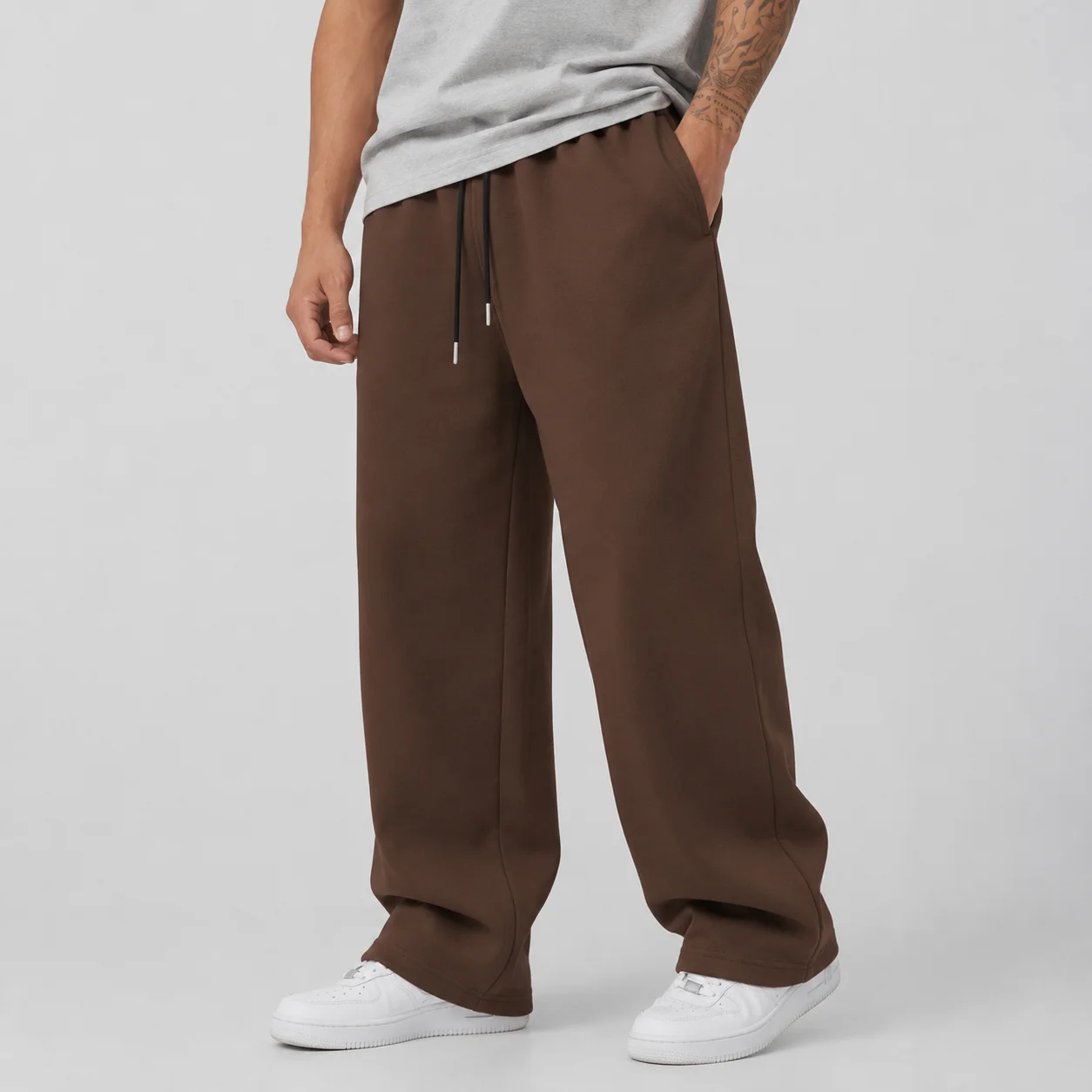 Men's 6 Colors Wide Leg Sweatpants Summer Comfortable Sports Pants Loose Fit Drawstring Elastic Waist Casual Streetwear Joggers
