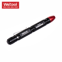 Weltool M6-RD dark adapted to red LED pen light, see the star map pilot flashlight round gather spot