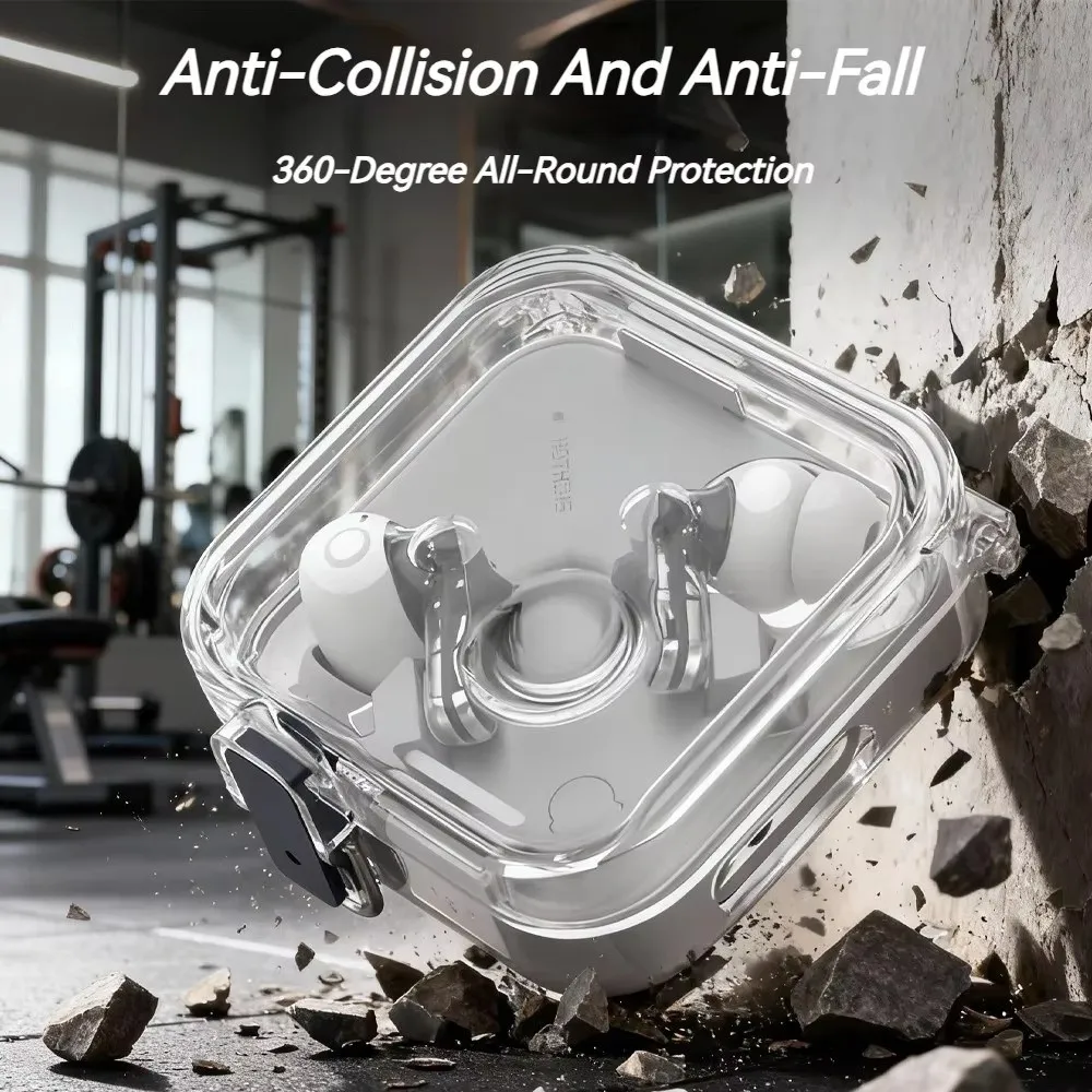 Transparent Earphone Protective Case Portable with Switch Locking Design Earphone Box TPU Shockproof Case for Nothing Ear (3) - view 2