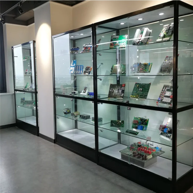 Lighting Lockable Collectibles Durable Glass Display Cabinet