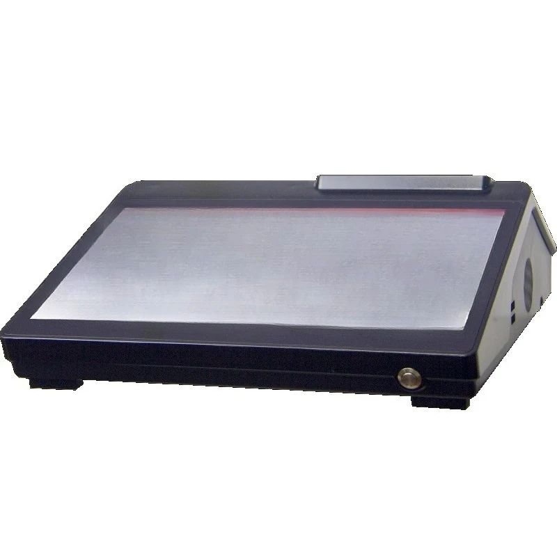 One-piece 12.5-inch touchscreen with 80mm built-in thermal printer, automatic paper cutter for catering retail