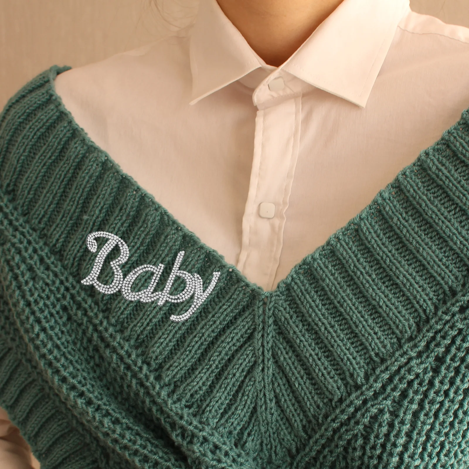 

5pcs Rhinestone Alphabet Patches Self-Adhesive Iron On Letter Stickers For Diy Crafts Bags Shoes Hats Clothing Decor