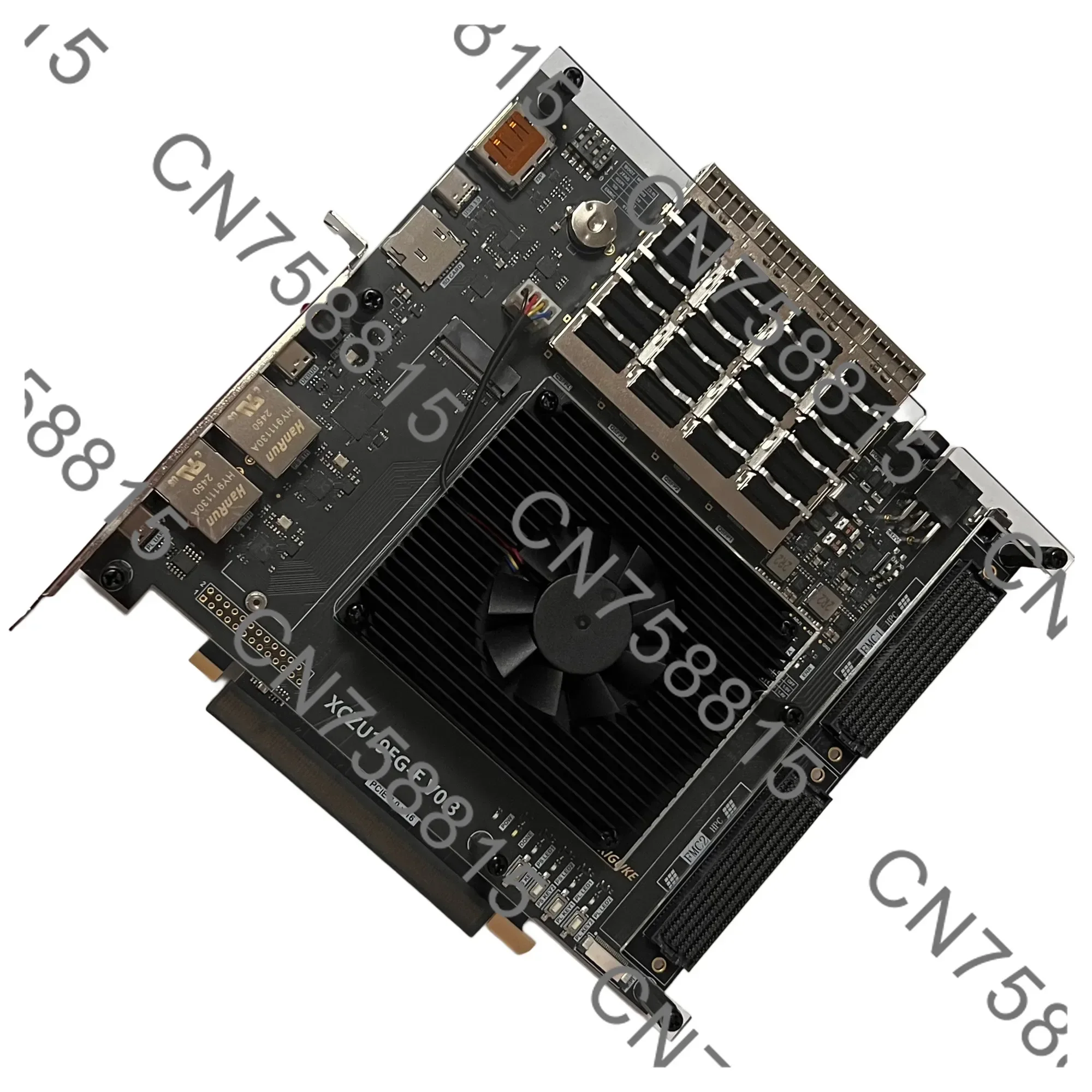HPC QSFP28 100G optical port PCIE3.0，FPGA development board MPSoC XCZU19EG FMC
