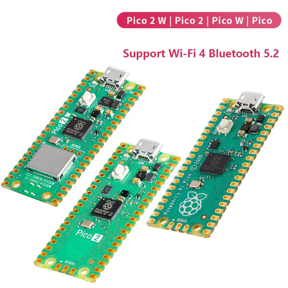 Placa de Desarrollo de Microcontrolador Raspberry Pi Pico o Pico W, Doble Núcleo, Inalámbrico, Wifi, Programación
