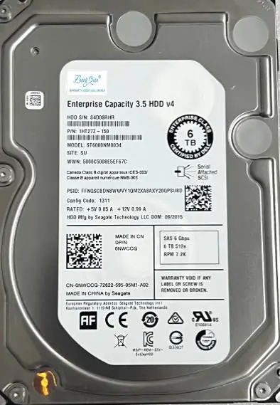 

Для 0 пкз 6TB7.2K 3,5 SAS 6 ГБ ST6000NM0034