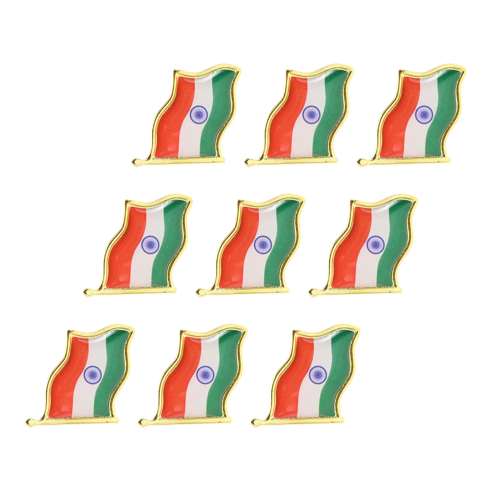

9Pcs Indian Flag Lapel Pin Patriotic Metal Badge for Men Women Suit Jacket Scarf Hat Clothes Accessory Pin Brooch