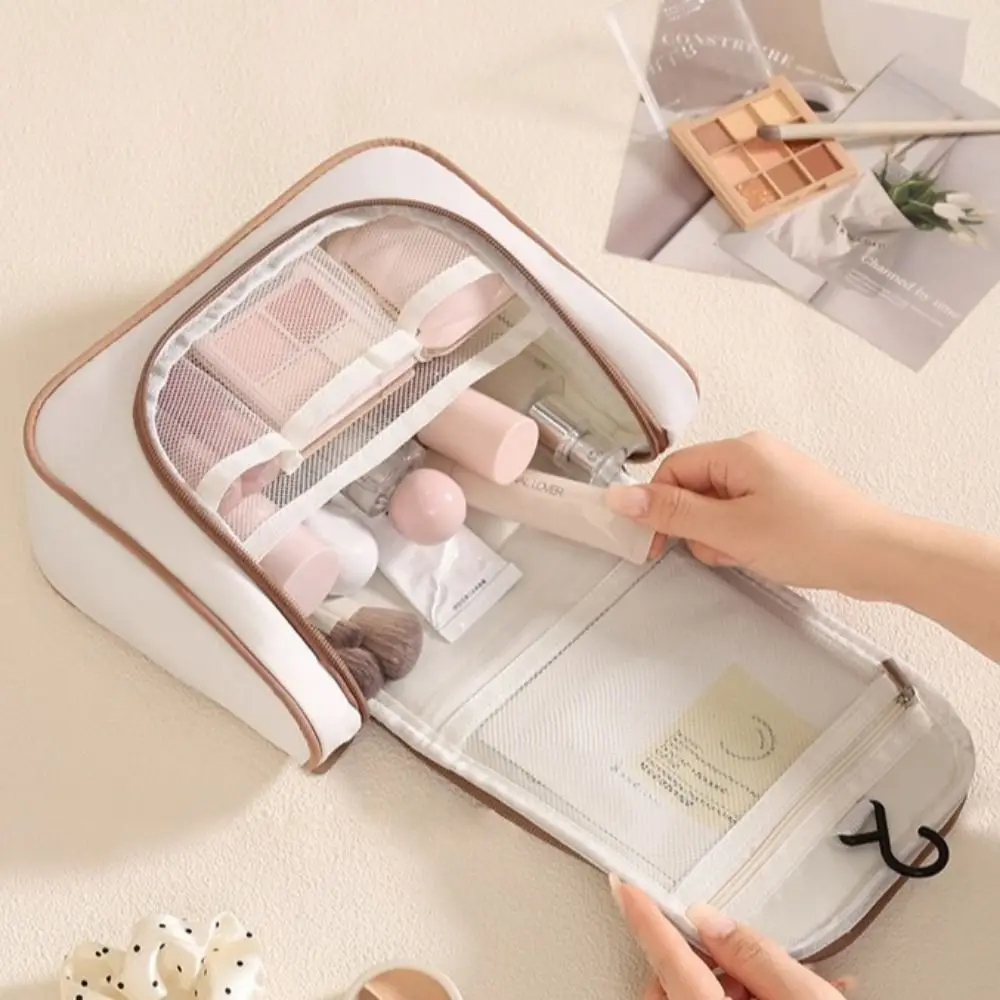

Waterproof Hanging Makeup Bag With Hook Can Hanging Cosmetic Organizer Multifunctional Large-capacity Toiletry Pouch